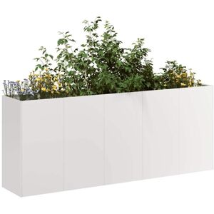 Planter 200x40x80 cm Stainless Steel vidaXL Planter 200x40x80 cm Stainless Steel vidaXL
