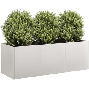 vidaXL 120x40x40 cm Stainless Steel Flower Pot - Flower Pot vidaXL 120x40x40 cm Stainless Steel Flower Pot - Flower Pot