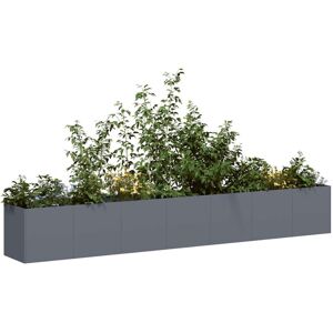 Planter Anthracite 280x40x40 cm Cold-rolled Steel Vidaxl Planter Anthracite 280x40x40 cm Cold-rolled Steel Vidaxl