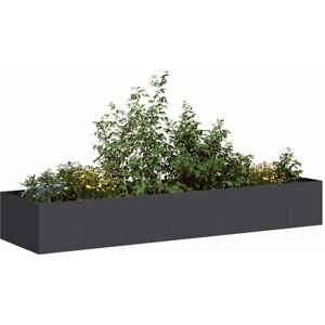 vidaXL Planter Black 280x80x40 cm Steel vidaXL Planter Black 280x80x40 cm Steel