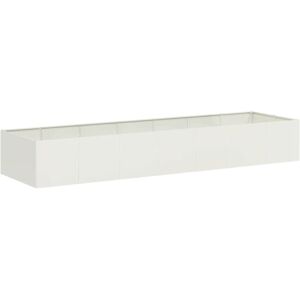 vidaXL Plant Container - 280x80x40 cm White Steel - Plant Pot vidaXL Plant Container - 280x80x40 cm White Steel - Plant Pot