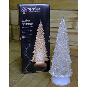 Premier 32cm Light up Water Spinner Christmas Tree - Warm White LEDs - Timer Premier 32cm Light up Water Spinner Christmas Tree - Warm White LEDs - Timer