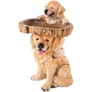 TLILY Puppy Polyresin Bird Bath Brown Pedestal Handmade Gifts For Outdoor Home Garden Lawn Yard Decorations TLILY Puppy Polyresin Bird Bath Brown Pedestal Handmade Gifts For Outdoor Home Garden Lawn Yard Decorations