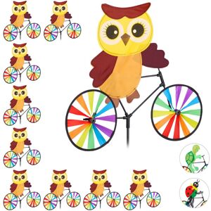 Set of 10 Relaxdays Animal Pinwheels Owl, Garden Windmill, Funny Design, Children, Balcony, Wind Spinner, Multicolour Set of 10 Relaxdays Animal Pinwheels Owl, Garden Windmill, Funny Design, Children, Balcony, Wind Spinner, Multicolour