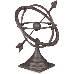 Antique-Style Garden Sundial, Weatherproof Garden Decor, Floor-Mount, 42 cm, Cast Iron, Patina, Green - Relaxdays Antique-Style Garden Sundial, Weatherproof Garden Decor, Floor-Mount, 42 cm, Cast Iron, Patina, Green - Relaxdays