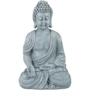 Relaxdays - Buddha Ornament Sitting 30 cm high, Garden Decorative Figurine Weatherproof, Frost-proof, Light Grey Relaxdays - Buddha Ornament Sitting 30 cm high, Garden Decorative Figurine Weatherproof, Frost-proof, Light Grey