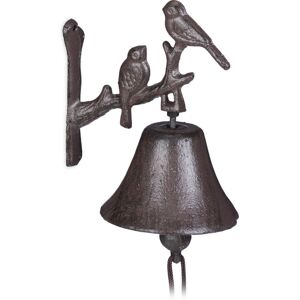Relaxdays - Set of 5 Cast Iron Doorbells, Antique Bird Look, Clear Sound, Garden Ornament, Weatherproof, Brown Relaxdays - Set of 5 Cast Iron Doorbells, Antique Bird Look, Clear Sound, Garden Ornament, Weatherproof, Brown