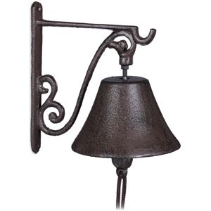 Relaxdays - Set of 5 Cast Iron Doorbells, Country Look, Clear Sound, Garden Ornament, Weatherproof, Brown Relaxdays - Set of 5 Cast Iron Doorbells, Country Look, Clear Sound, Garden Ornament, Weatherproof, Brown