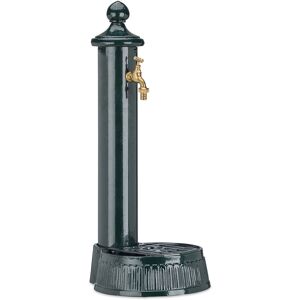 Free Standing Water Fountain, Antique-Style, Nostalgia, Garden, Patio, Faucet, Basin, HxWxD: 61 x 25 x 31 cm, Dark Green - Relaxdays Free Standing Water Fountain, Antique-Style, Nostalgia, Garden, Patio, Faucet, Basin, HxWxD: 61 x 25 x 31 cm, Dark Green - Relaxdays