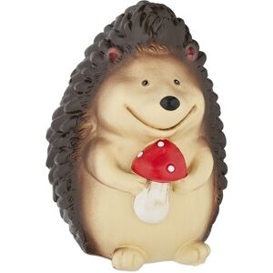 Relaxdays Garden Figure Hedgehog, Weatherproof Garden Decoration, HxWxD: 15 x 10.5 x 10.5 cm, Outside & Inside, Brown Relaxdays Garden Figure Hedgehog, Weatherproof Garden Decoration, HxWxD: 15 x 10.5 x 10.5 cm, Outside & Inside, Brown