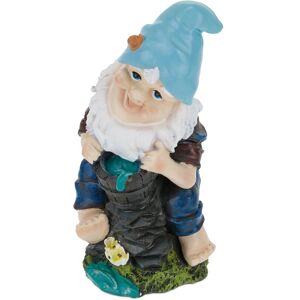 Relaxdays Garden Gnome with Bucket, Weatherproof, Frost Resistant, 24 x 11 x 10 cm, Figurine, Polyresin, Multicoloured Relaxdays Garden Gnome with Bucket, Weatherproof, Frost Resistant, 24 x 11 x 10 cm, Figurine, Polyresin, Multicoloured