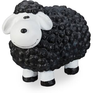 Garden Ornament Sheep, Frost-proof, Weather-proof, Hand-painted Garden Decoration, In-& Outside Use, Black - Relaxdays Garden Ornament Sheep, Frost-proof, Weather-proof, Hand-painted Garden Decoration, In-& Outside Use, Black - Relaxdays