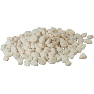 Relaxdays - Marble Pebbles, 5 kg, Decorative Stones, 15-25 mm, Garden Decor, Flower Beds & Pots, Ornamental Gravel, White Relaxdays - Marble Pebbles, 5 kg, Decorative Stones, 15-25 mm, Garden Decor, Flower Beds & Pots, Ornamental Gravel, White