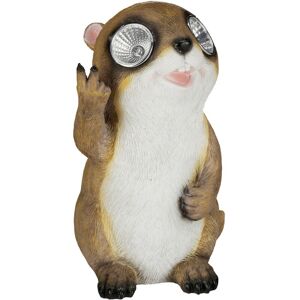 Marmot Garden Ornament, Outdoor Sculpture, led, Solar, Deco for Lawn & Home, HxWxD 23 x 13 x 13 cm, Beige - Relaxdays Marmot Garden Ornament, Outdoor Sculpture, led, Solar, Deco for Lawn & Home, HxWxD 23 x 13 x 13 cm, Beige - Relaxdays