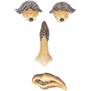 Relaxdays Tree Face Old Man, 4-Part, Weatherproof Art, Decoration, Garden, Funny, Rustic, Trunk Decor, Multicoloured Relaxdays Tree Face Old Man, 4-Part, Weatherproof Art, Decoration, Garden, Funny, Rustic, Trunk Decor, Multicoloured