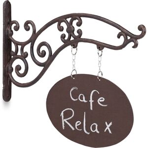 Relaxdays - Wall Sign, 2x Set, Cast Iron, Hang Up, Write On, Restaurants, Bars, Pubs, Cafes, Decorative, Rustic, Brown Relaxdays - Wall Sign, 2x Set, Cast Iron, Hang Up, Write On, Restaurants, Bars, Pubs, Cafes, Decorative, Rustic, Brown