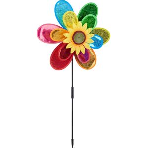 RELAXDAYS 2x Windspinner Flower, Decorative Flowerbed Or Planter Ornament For Patio, Balcony, hwd 74.5x37.5x14 cm, Coloured RELAXDAYS 2x Windspinner Flower, Decorative Flowerbed Or Planter Ornament For Patio, Balcony, hwd 74.5x37.5x14 cm, Coloured