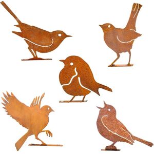 AIPERQ Rusty bird pieces with screws, garden silhouette decor, rusty metal decor, garden art, metal birds, bird ornaments, yard, landscape AIPERQ Rusty bird pieces with screws, garden silhouette decor, rusty metal decor, garden art, metal birds, bird ornaments, yard, landscape