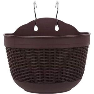 WOIYIC Self-Watering Hanging Flower Pot with Water Reservoir for Wall or Garden Decoration 25 x 16.5 x 15 cm, Brown WOIYIC Self-Watering Hanging Flower Pot with Water Reservoir for Wall or Garden Decoration 25 x 16.5 x 15 cm, Brown