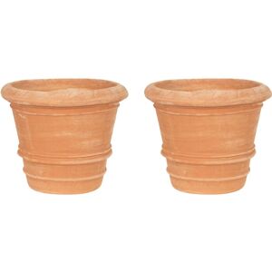 Biscottini - Set 2 Terracotta Pot Smooth Pot Outdoor Pot Round Pot Garden vase Planter Round Flower Pot Handmade Made in Italy Balcony pots Biscottini - Set 2 Terracotta Pot Smooth Pot Outdoor Pot Round Pot Garden vase Planter Round Flower Pot Handmade Made in Italy Balcony pots