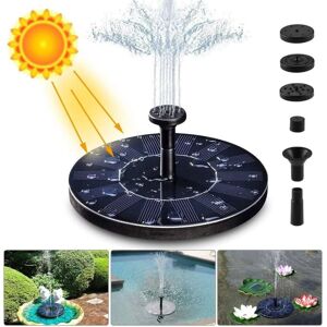 IKODM Solar Fountain Pump, 1.4W 150L/h Solar Water Pump (Max 70cm) + 4 Nozzles, Mini Solar Pump for Decorative Garden Pond Fountains (No Battery or IKODM Solar Fountain Pump, 1.4W 150L/h Solar Water Pump (Max 70cm) + 4 Nozzles, Mini Solar Pump for Decorative Garden Pond Fountains (No Battery or
