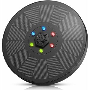 DEWDAT Solar Fountain Pump ,Upgraded 3W Solar Powered Water Fountain with 7 Nozzles rgb Colored Light Outdoor Floating Solar Powered Water Fountain Pump DEWDAT Solar Fountain Pump ,Upgraded 3W Solar Powered Water Fountain with 7 Nozzles rgb Colored Light Outdoor Floating Solar Powered Water Fountain Pump
