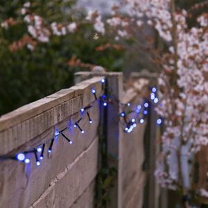 FESTIVE LIGHTS 10m Solar Power Outdoor LED Fairy Lights Green Cable Blue Garden Décor FESTIVE LIGHTS 10m Solar Power Outdoor LED Fairy Lights Green Cable Blue Garden Décor