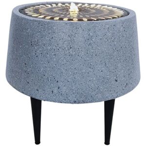Ivyline - Solis Water Feature on Black Legs with Light Display - Metal - L46 x W46 x H47 cm - Terrazzo/Brass Ivyline - Solis Water Feature on Black Legs with Light Display - Metal - L46 x W46 x H47 cm - Terrazzo/Brass