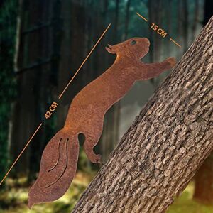 Blue Dream - Squirrel for Tree - Metal Garden Decoration - 42 cm - Natural Rust Patina Blue Dream - Squirrel for Tree - Metal Garden Decoration - 42 cm - Natural Rust Patina