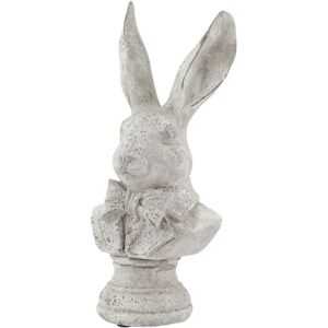 Stone Effect Tuxedo Hare Ornament - Ceramic - L14 x W17 x H38 cm - Grey Stone Effect Tuxedo Hare Ornament - Ceramic - L14 x W17 x H38 cm - Grey