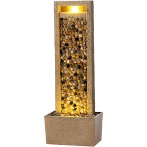 Garden Outdoor Water Feature Tall Waterfall Water Fountain With Warm led Lights Layered Rock Design River Rock - Teamson Home Garden Outdoor Water Feature Tall Waterfall Water Fountain With Warm led Lights Layered Rock Design River Rock - Teamson Home