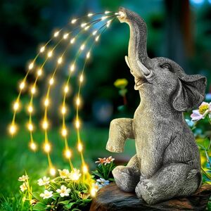 IKODM Upgraded Elephant Statue, Garden Decor, Solar Powered Elephant Figurine, Gift for Mom, Birthday Gifts for Women, Patio Elephant Decor (27cm) IKODM Upgraded Elephant Statue, Garden Decor, Solar Powered Elephant Figurine, Gift for Mom, Birthday Gifts for Women, Patio Elephant Decor (27cm)