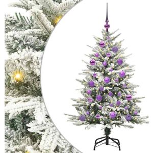 Artificial Pre-lit Christmas Tree with Ball Set Green 120 cm vidaXL Artificial Pre-lit Christmas Tree with Ball Set Green 120 cm vidaXL