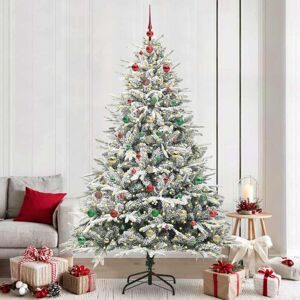 Artificial Pre-lit Christmas Tree with Ball Set Green 240 cm vidaXL Artificial Pre-lit Christmas Tree with Ball Set Green 240 cm vidaXL