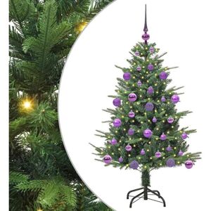 Artificial Pre-lit Christmas Tree with Ball Set Green 120 cm vidaXL Artificial Pre-lit Christmas Tree with Ball Set Green 120 cm vidaXL