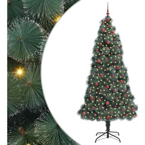 Artificial Pre-lit Christmas Tree with Ball Set Green 240 cm vidaXL Artificial Pre-lit Christmas Tree with Ball Set Green 240 cm vidaXL