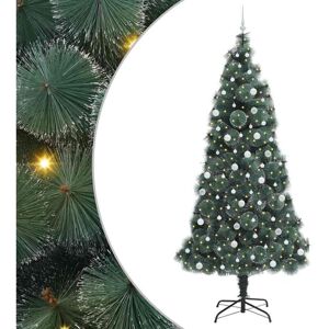 Artificial Pre-lit Christmas Tree with Ball Set Green 240 cm vidaXL Artificial Pre-lit Christmas Tree with Ball Set Green 240 cm vidaXL