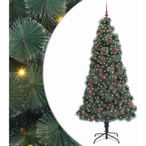 Artificial Pre-lit Christmas Tree with Ball Set Green 210 cm vidaXL Artificial Pre-lit Christmas Tree with Ball Set Green 210 cm vidaXL