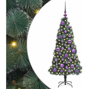 Artificial Pre-lit Christmas Tree with Ball Set Green 120 cm vidaXL Artificial Pre-lit Christmas Tree with Ball Set Green 120 cm vidaXL