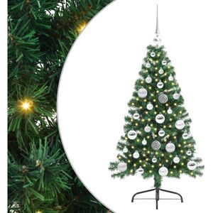 Artificial Pre-lit Christmas Tree Green 120 cm PVC vidaXL Artificial Pre-lit Christmas Tree Green 120 cm PVC vidaXL