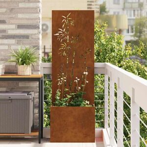Garden Privacy Screen Floral Rusty 50 x 140 cm Weathering steel vidaXL Garden Privacy Screen Floral Rusty 50 x 140 cm Weathering steel vidaXL