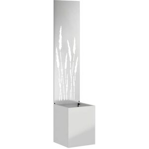Garden Planter with Decorative Panel Silver 32 x 140 cm Vidaxl Garden Planter with Decorative Panel Silver 32 x 140 cm Vidaxl