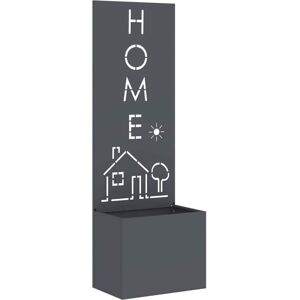 Garden Planter with Decorative Panel Anthracite 50 x 140 cm Vidaxl Garden Planter with Decorative Panel Anthracite 50 x 140 cm Vidaxl