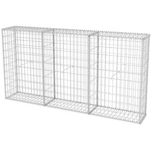vidaXL Galvanized Steel Gabion Basket 200x30x100cm Outdoor Wall Fence vidaXL Galvanized Steel Gabion Basket 200x30x100cm Outdoor Wall Fence
