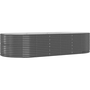 Garden Raised Bed Anthracite 291x140x68 cm Galvanised Steel vidaXL Garden Raised Bed Anthracite 291x140x68 cm Galvanised Steel vidaXL