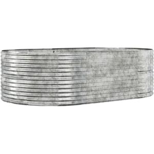 Garden Raised Bed Silver 212x140x68 cm Galvanised Steel vidaXL Garden Raised Bed Silver 212x140x68 cm Galvanised Steel vidaXL