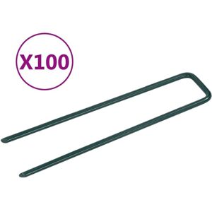vidaXL Nails for Artificial Grass 100 pcs U-shape Iron Fasteners Turf Pins - Nails for Artificial Grass vidaXL Nails for Artificial Grass 100 pcs U-shape Iron Fasteners Turf Pins - Nails for Artificial Grass