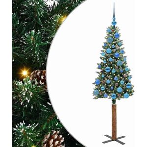 Slim Christmas Tree with 150 LEDs Green and White 150 cm vidaXL Slim Christmas Tree with 150 LEDs Green and White 150 cm vidaXL