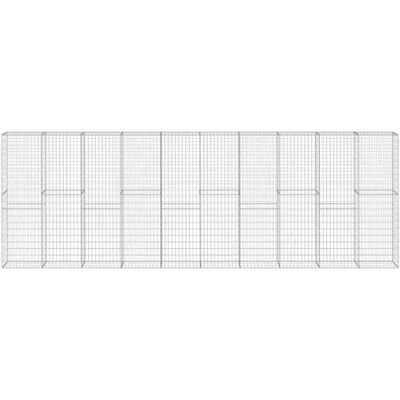 vidaXL Gabion Wall with Covers Galvanised Steel 600x30x200 cm - Gabion Wall vidaXL Gabion Wall with Covers Galvanised Steel 600x30x200 cm - Gabion Wall
