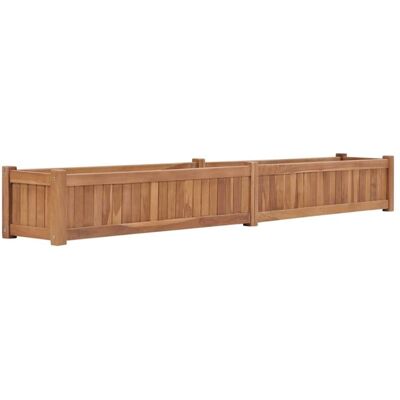 vidaXL Raised Bed 200x30x25 cm Solid Teak Wood - Raised Bed vidaXL Raised Bed 200x30x25 cm Solid Teak Wood - Raised Bed
